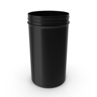 Plastic Jar Wide Mouth Straight Sided Tall 32oz Without Cap Black PNG & PSD Images