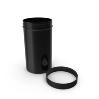 Plastic Jar Wide Mouth Straight Sided Tall 32oz Cap Laying Black PNG & PSD Images