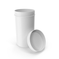 Plastic Jar Wide Mouth Straight Sided Tall 32oz Open White PNG & PSD Images