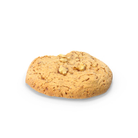 Cookie With Walnuts and Bitten PNG & PSD Images