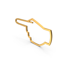 Hand Cursor Gold PNG & PSD Images