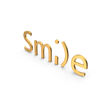 Word Smile Gold PNG & PSD Images