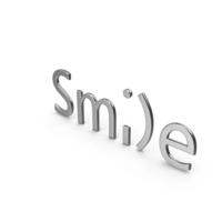 Word Smile Silver PNG & PSD Images