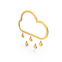 Rain Symbol Gold PNG & PSD Images