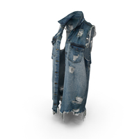 Women's Jean Vest Dark Blue PNG & PSD Images