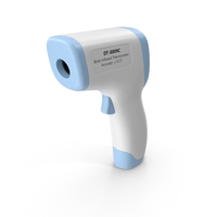 Non Contact Infrared Thermometer On Green PNG & PSD Images