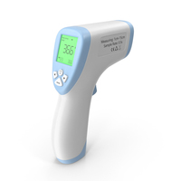 Non Contact Infrared Thermometer On Green PNG & PSD Images