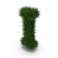 Grass letter I PNG & PSD Images