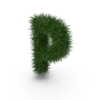 Grass letter P PNG & PSD Images
