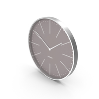 Karlson Normann Wall Clock Grey PNG & PSD Images