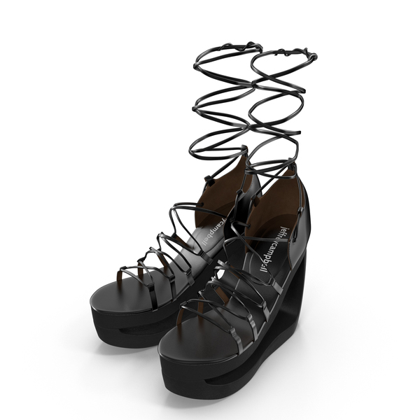Lace-Up Platform Sandals PNG & PSD Images