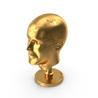 Golden Head Statue PNG & PSD Images
