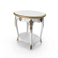 Savio Firmino White Baroque Bedroom Side Table PNG & PSD Images