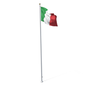 Flag On Pole Italy PNG & PSD Images