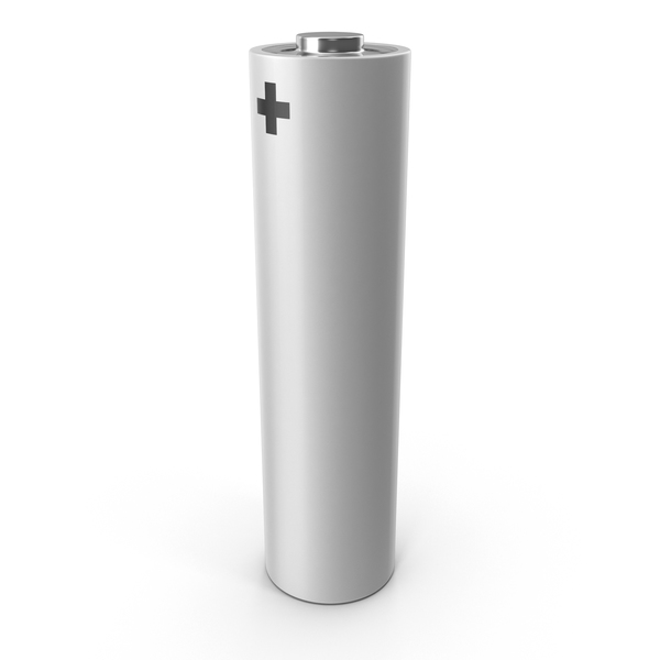 White Metallic AA Battery PNG & PSD Images