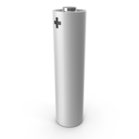 White Metallic AA Battery PNG & PSD Images