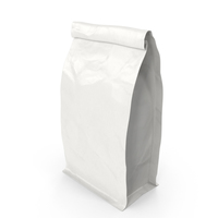 Flat Bottom Pouch 113g Closed White PNG & PSD Images