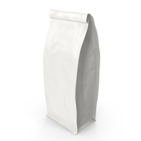 Flat Bottom Pouche 500g Closed White PNG & PSD Images