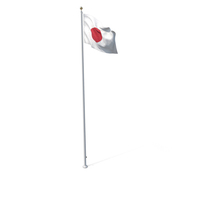 Flag On Pole Japan PNG & PSD Images