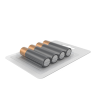 Alkaline Battery 4 Pack PNG & PSD Images
