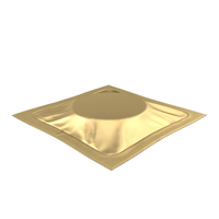 Square Condom Packaging Gold PNG & PSD Images