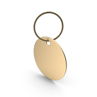 Round Keytag Gold PNG & PSD Images