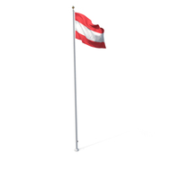 Flag On Pole Austria PNG & PSD Images