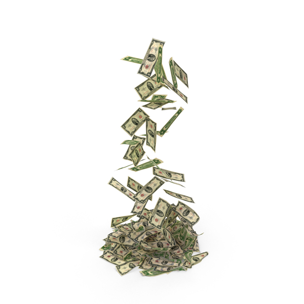 2 Dollar Bills Falling PNG & PSD Images