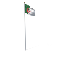 Flag On Pole Algeria PNG & PSD Images