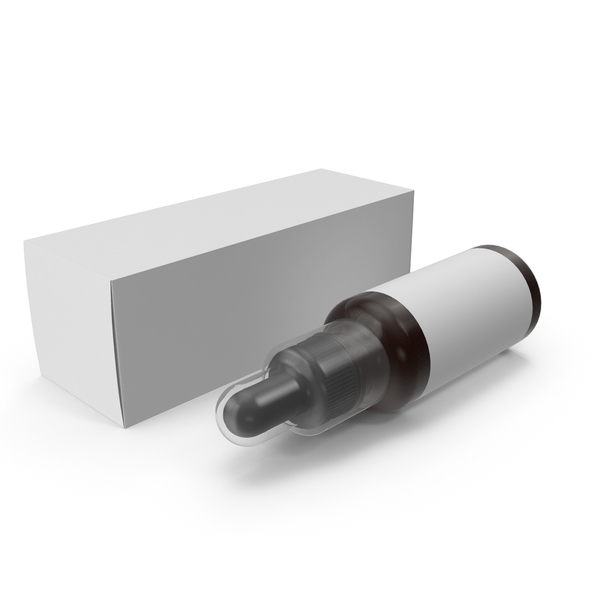Dropper Bottle and Box Packaging PNG & PSD Images