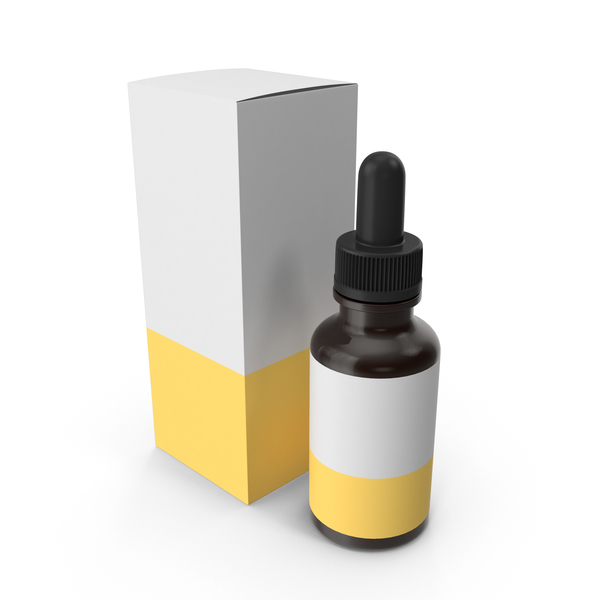 Amber Dropper Bottle Package PNG & PSD Images