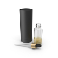 Dropper Bottle With Black Tube Package PNG & PSD Images