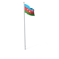 Flag On Pole Azerbaijan PNG & PSD Images
