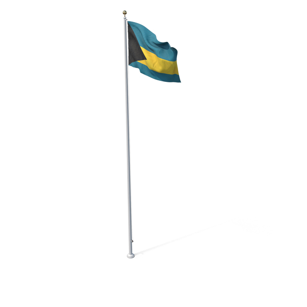 Flag On Pole Bahamas PNG & PSD Images