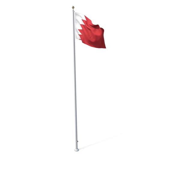 Flag On Pole Bahrain PNG & PSD Images