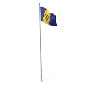 Flag On Pole Barbados PNG & PSD Images
