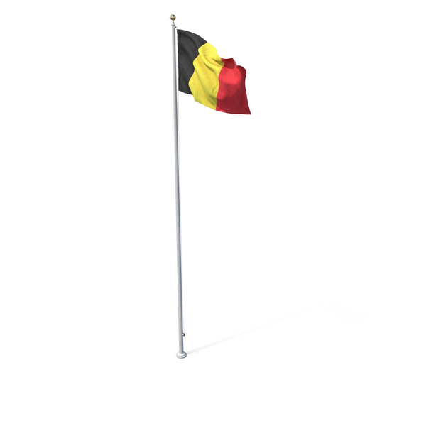 Flag On Pole Belgium PNG & PSD Images