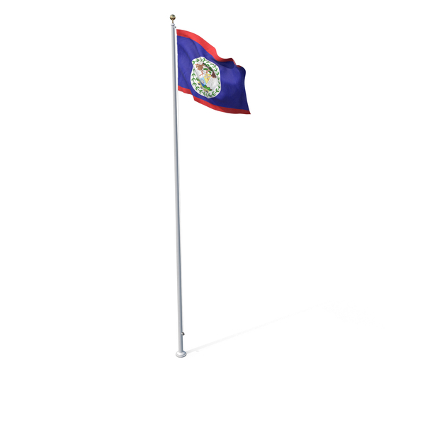 Flag On Pole Belize PNG & PSD Images