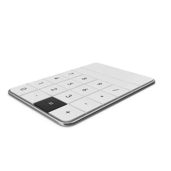 White Button Calculator PNG & PSD Images
