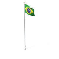Flag On Pole Brazil PNG & PSD Images