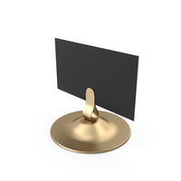Black Table Sign Metallic Holder PNG & PSD Images
