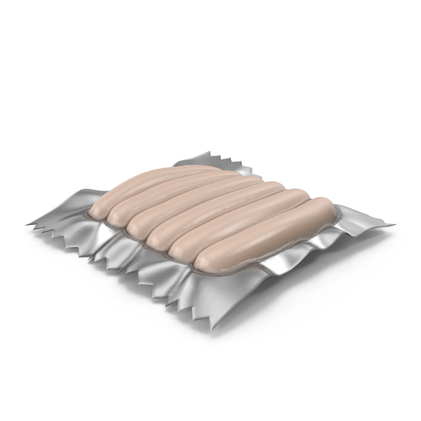 6 Sausages in Plastic Package PNG & PSD Images