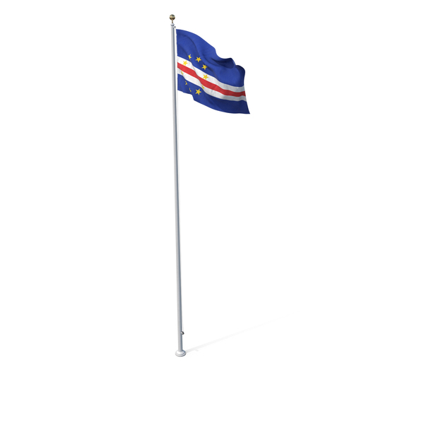 Flag On Pole Cape Verde PNG & PSD Images