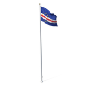Flag On Pole Cape Verde PNG & PSD Images