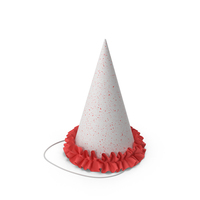 Party Hat With Red Frill PNG & PSD Images