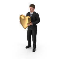 Businessman John Holding Heart PNG & PSD Images