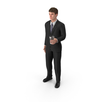 Businessman John Holding Drink PNG & PSD Images
