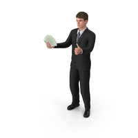 Businessman John Holding Cash PNG & PSD Images