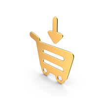 Add to Card Symbol Gold PNG & PSD Images