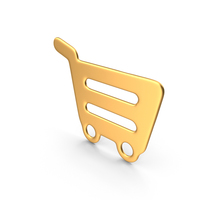 Shopping Cart Symbol Gold PNG & PSD Images